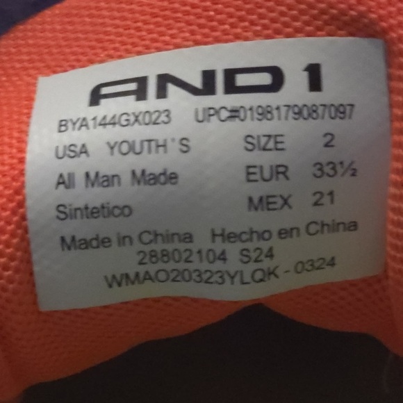 And1 Sky Blue Sneakers with Neon Highlights - Picture 13 of 15